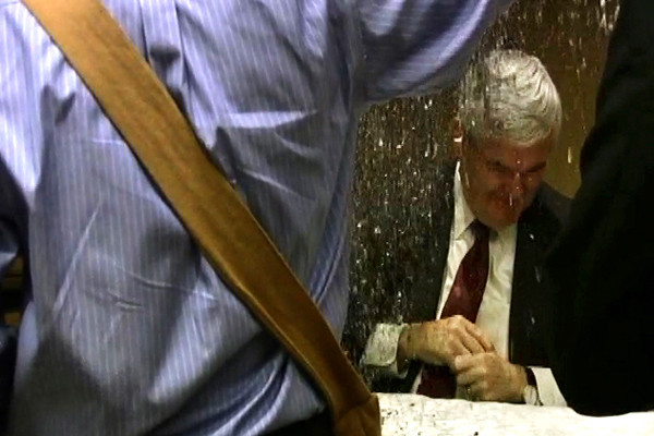 newt gingrich cry baby. Newt Gingrich getting glitter